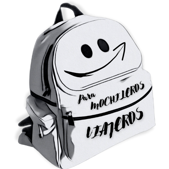 Logotipo y mascota de Para Mochileros Viajeros.